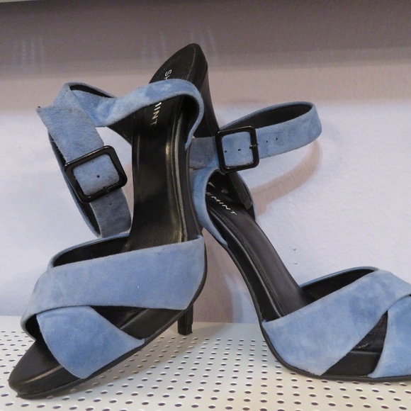 Price drop! Shoemint Periwinkle Blue Suede Sandal - Picture 1 of 6